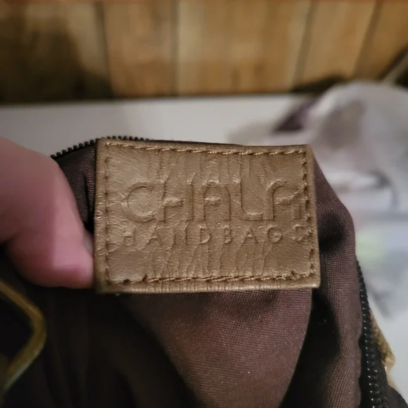 Chala Purse Handbag Brown Canvas Crossbody with Key Chain Tote Bag Kitty Cat - Picture 6 of 6